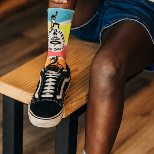 mujer con Calcetines originales