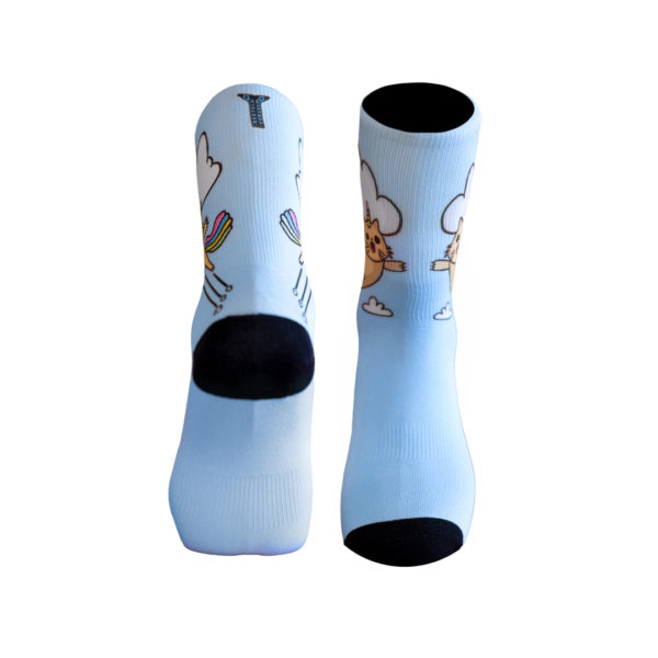 calcetines con diseño pareja gaticornio