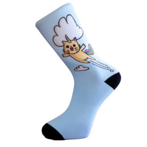 calcetines con diseño gaticornio