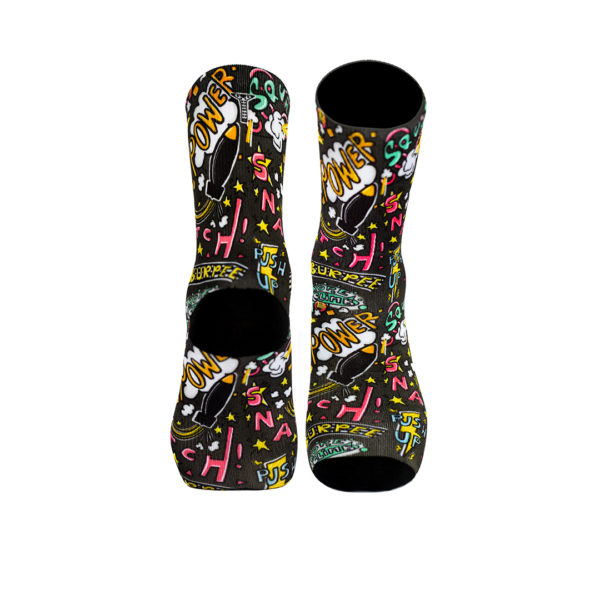 calcetines con diseño crossfitters pareja