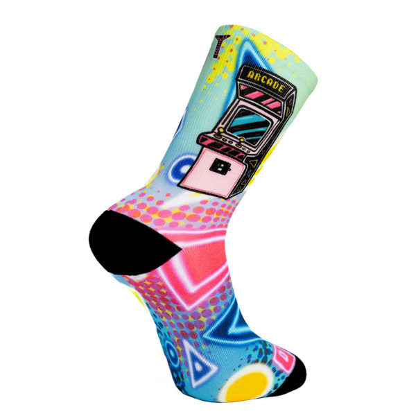 calcetines con diseño arcade