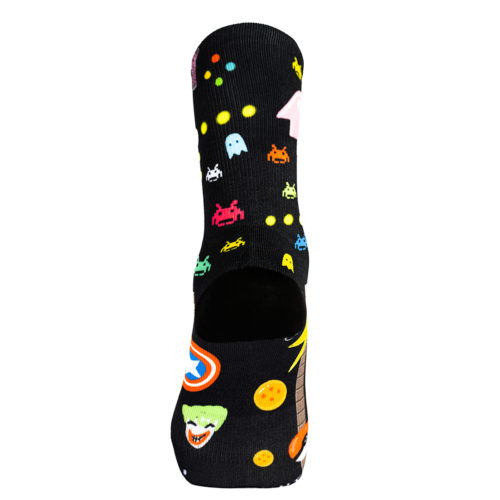 calcetines con diseño orgullo friki posterior
