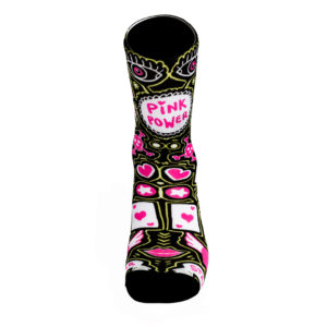 calcetines con diseño pink frontal