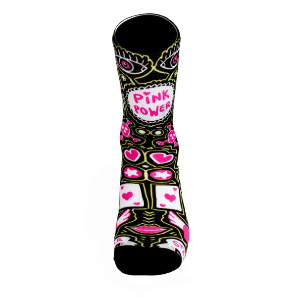 calcetines con diseño pink frontal