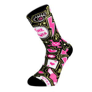 calcetines con diseño pink lateral