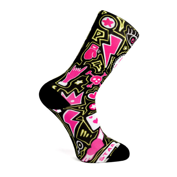calcetines con diseño pink power