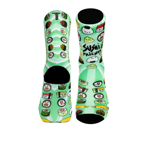 calcetines con diseño sushi par