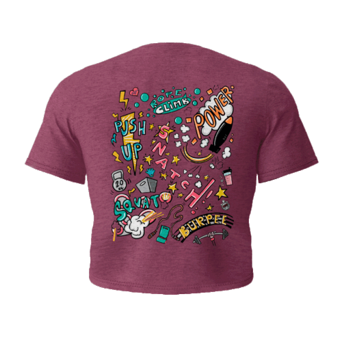 CrossTraining Burdeos Crop Top