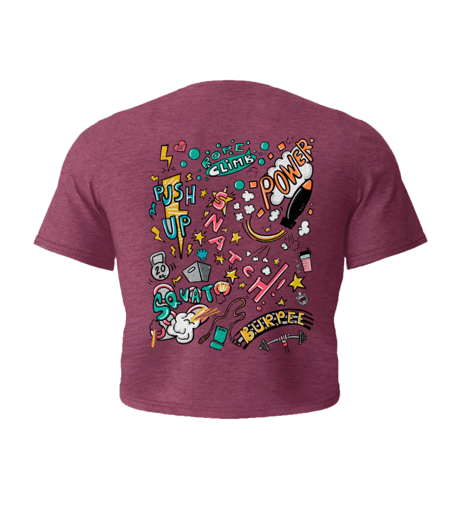 CrossTraining Burdeos Crop Top