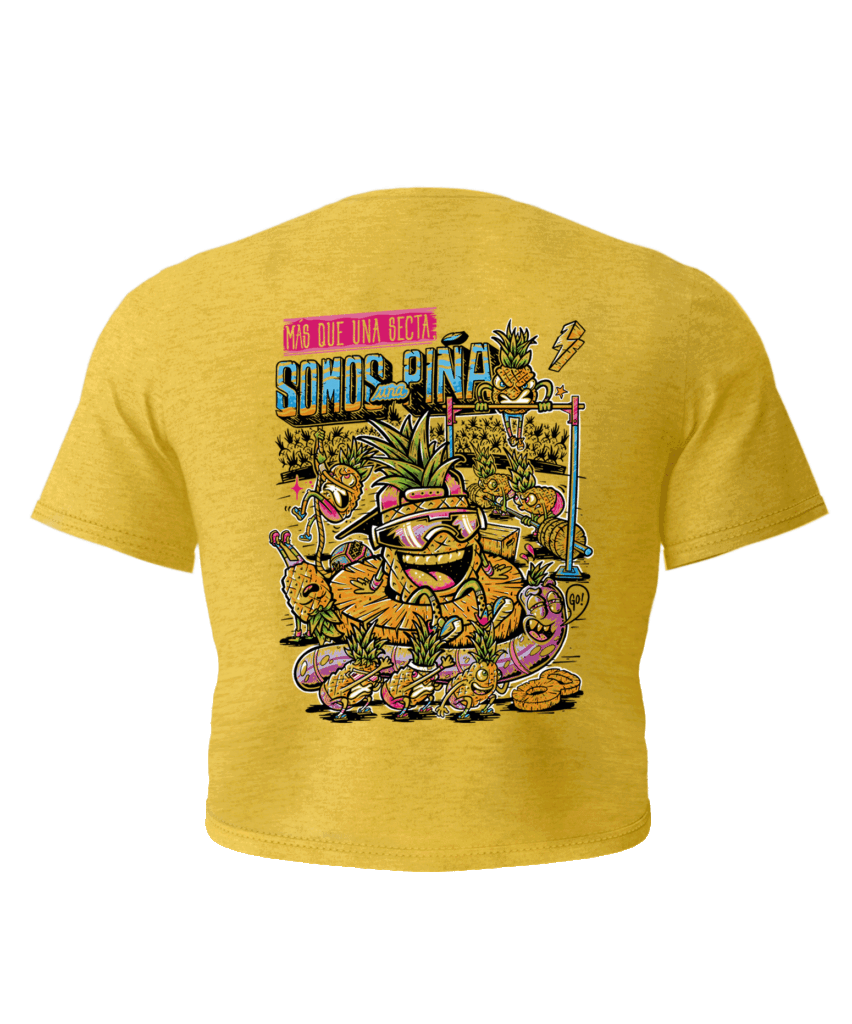 Somos una Piña Yellow-Crop Top