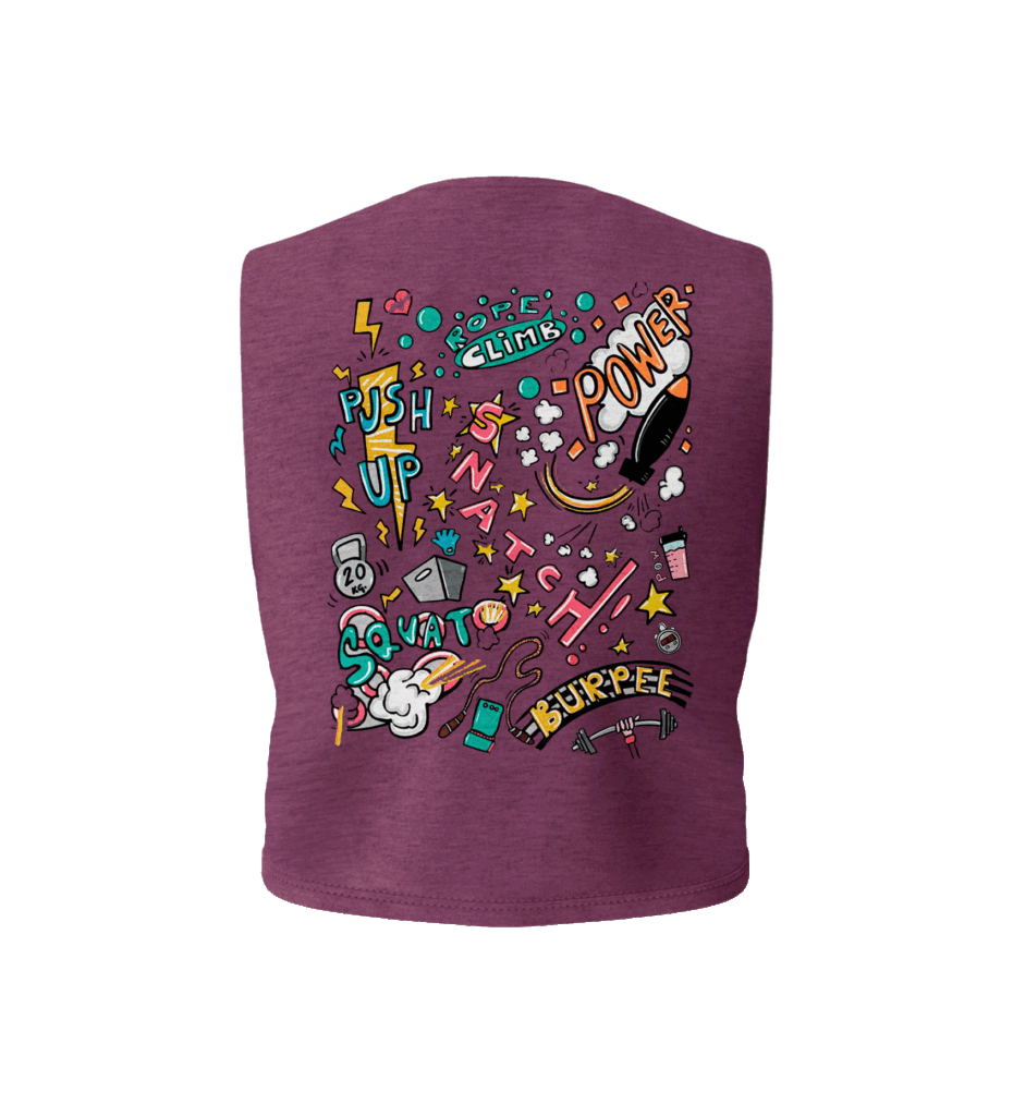 CrossTraining Burdeos Crop Top